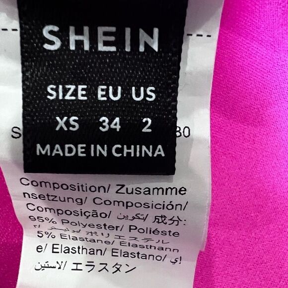 SHEIN BAE Cut Out Rhinestone Trim Split Hem Bodycon Dress Size 2 - Picture 6 of 13